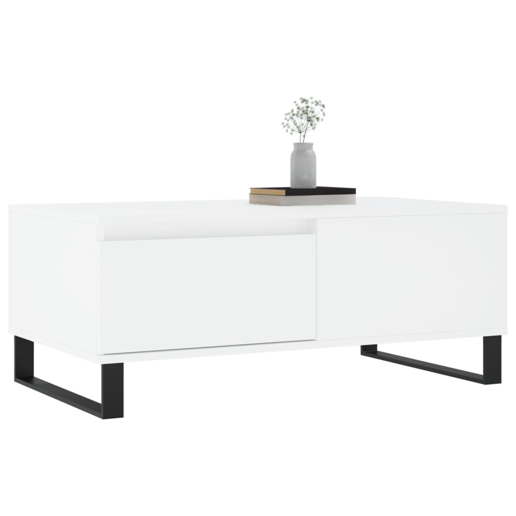 vidaXL Măsuță de cafea, alb, 90x50x36,5 cm, lemn prelucrat vidaXL Măsuță de cafea, alb, 90x50x36,5 cm, lemn prelucrat