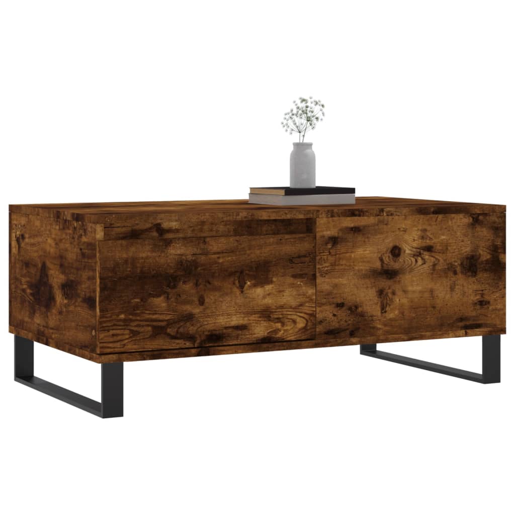 vidaXL Măsuță de cafea, stejar fumuriu, 90x50x36,5 cm, lemn prelucrat vidaXL Măsuță de cafea, stejar fumuriu, 90x50x36,5 cm, lemn prelucrat