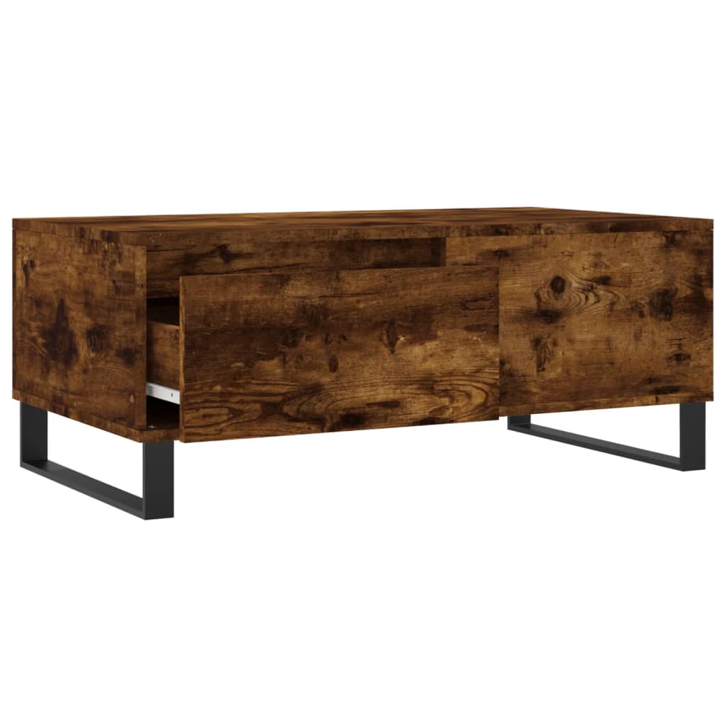 vidaXL Măsuță de cafea, stejar fumuriu, 90x50x36,5 cm, lemn prelucrat vidaXL Măsuță de cafea, stejar fumuriu, 90x50x36,5 cm, lemn prelucrat