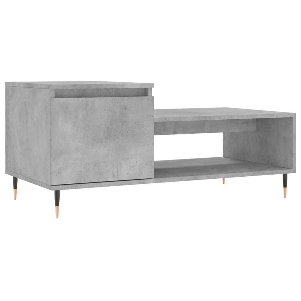 vidaXL Măsuță de cafea, gri beton, 100x50x45 cm, lemn prelucrat vidaXL Măsuță de cafea, gri beton, 100x50x45 cm, lemn prelucrat
