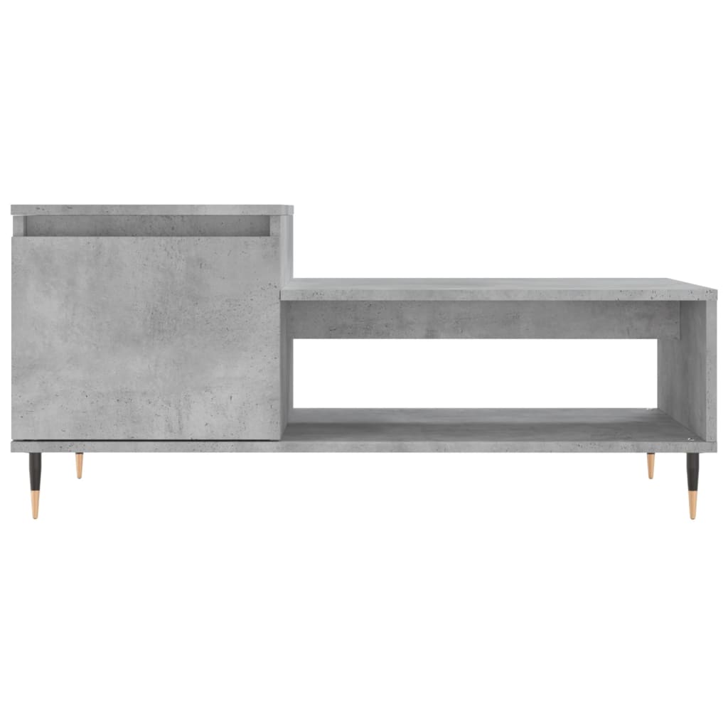 vidaXL Măsuță de cafea, gri beton, 100x50x45 cm, lemn prelucrat vidaXL Măsuță de cafea, gri beton, 100x50x45 cm, lemn prelucrat