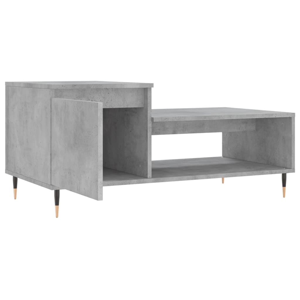 vidaXL Măsuță de cafea, gri beton, 100x50x45 cm, lemn prelucrat vidaXL Măsuță de cafea, gri beton, 100x50x45 cm, lemn prelucrat