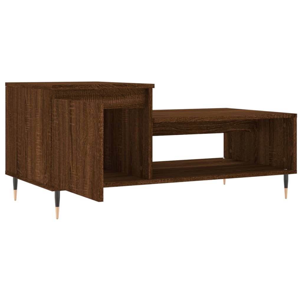 vidaXL Măsuță de cafea, stejar maro, 100x50x45 cm, lemn prelucrat vidaXL Măsuță de cafea, stejar maro, 100x50x45 cm, lemn prelucrat