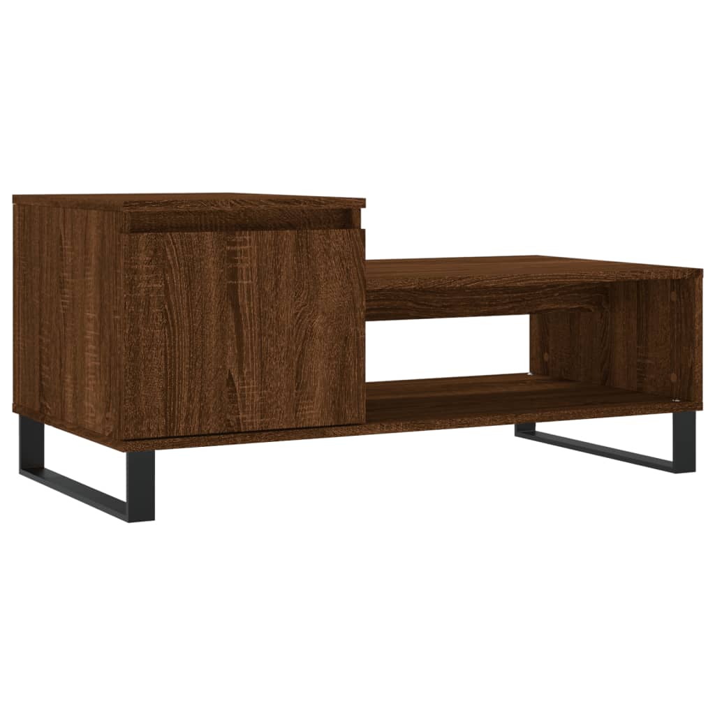 vidaXL Măsuță de cafea, stejar maro, 100x50x45 cm, lemn prelucrat vidaXL Măsuță de cafea, stejar maro, 100x50x45 cm, lemn prelucrat