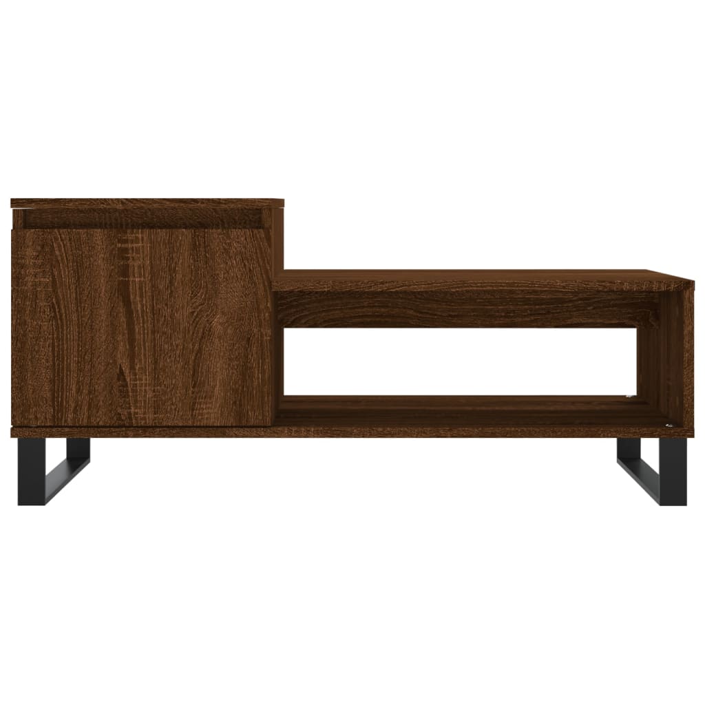 vidaXL Măsuță de cafea, stejar maro, 100x50x45 cm, lemn prelucrat vidaXL Măsuță de cafea, stejar maro, 100x50x45 cm, lemn prelucrat