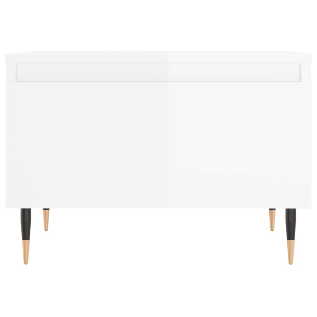 vidaXL Mese de cafea 2 buc. alb extralucios 50x46x35 cm lemn compozit