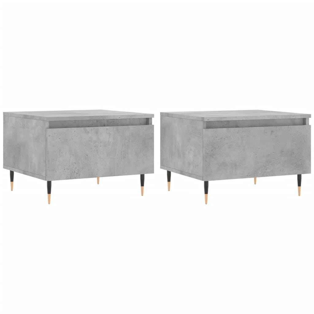 vidaXL Măsuțe de cafea, 2 buc., gri beton, 50x46x35 cm, lemn compozit vidaXL Măsuțe de cafea, 2 buc., gri beton, 50x46x35 cm, lemn compozit