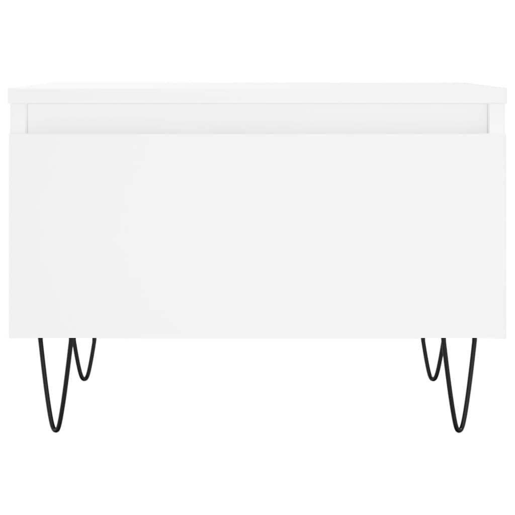 vidaXL Măsuțe de cafea, 2 buc., alb, 50x46x35 cm, lemn prelucrat