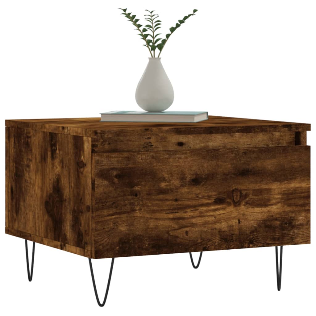 vidaXL Mese de cafea 2 buc. stejar fumuriu 50x46x35 cm lemn compozit vidaXL Mese de cafea 2 buc. stejar fumuriu 50x46x35 cm lemn compozit