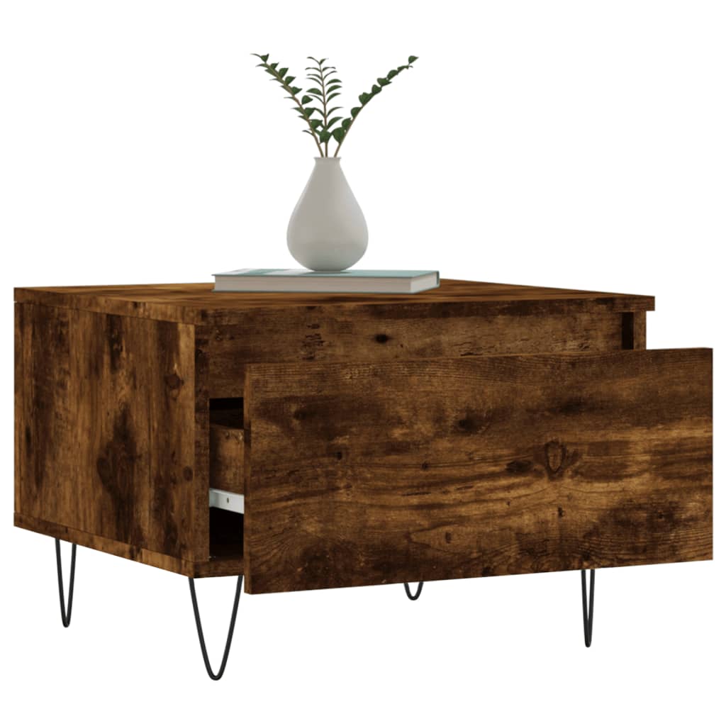 vidaXL Mese de cafea 2 buc. stejar fumuriu 50x46x35 cm lemn compozit vidaXL Mese de cafea 2 buc. stejar fumuriu 50x46x35 cm lemn compozit