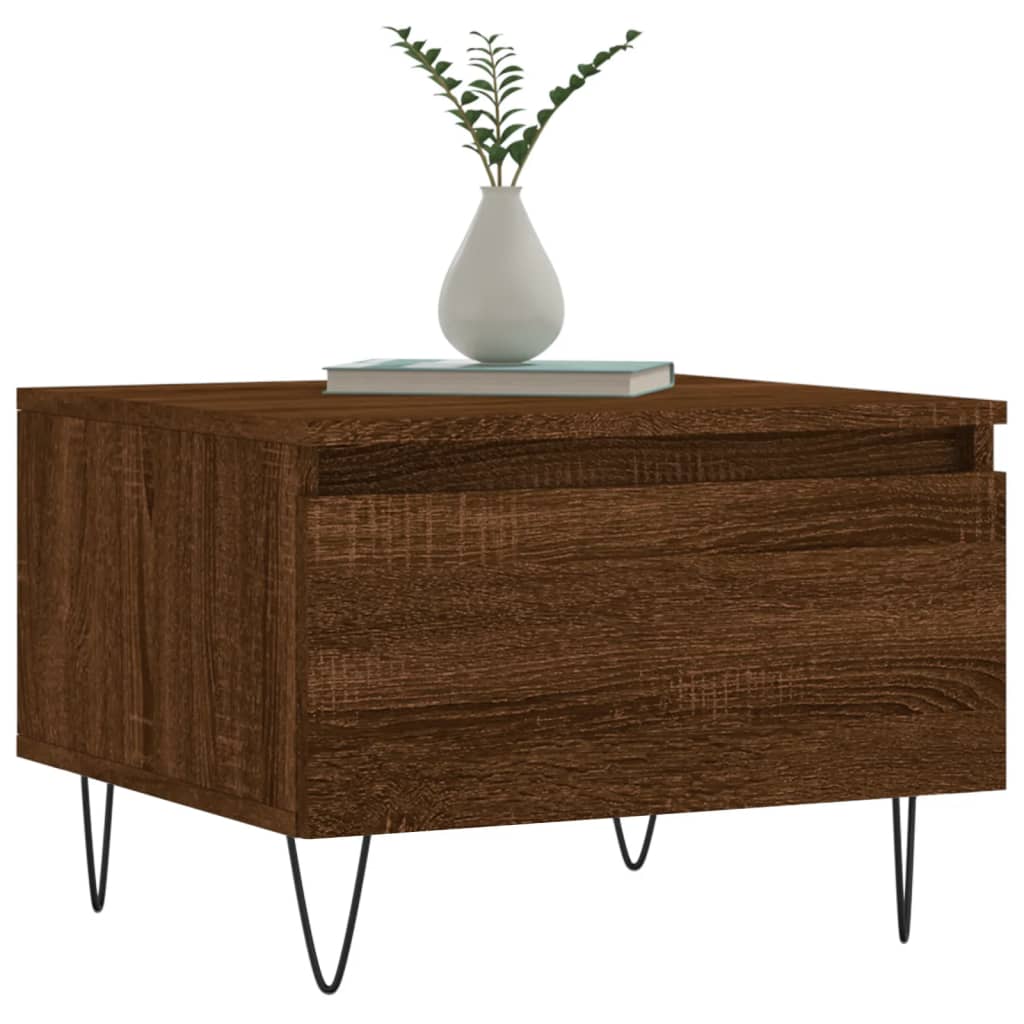 vidaXL Mese de cafea 2 buc. stejar maro 50x46x35 cm lemn compozit vidaXL Mese de cafea 2 buc. stejar maro 50x46x35 cm lemn compozit