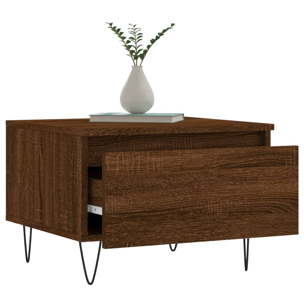 vidaXL Mese de cafea 2 buc. stejar maro 50x46x35 cm lemn compozit vidaXL Mese de cafea 2 buc. stejar maro 50x46x35 cm lemn compozit