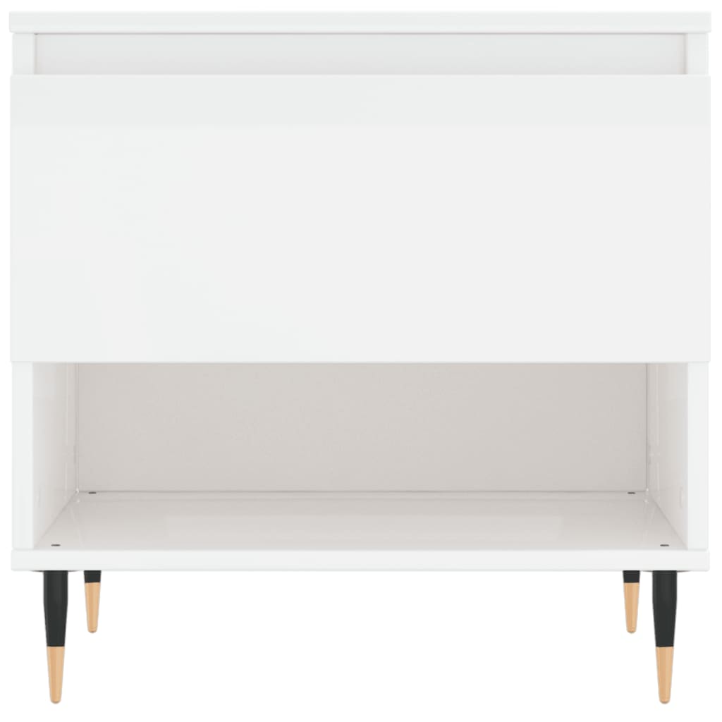 vidaXL Mese de cafea 2 buc. alb extralucios 50x46x50 cm lemn compozit vidaXL Mese de cafea 2 buc. alb extralucios 50x46x50 cm lemn compozit