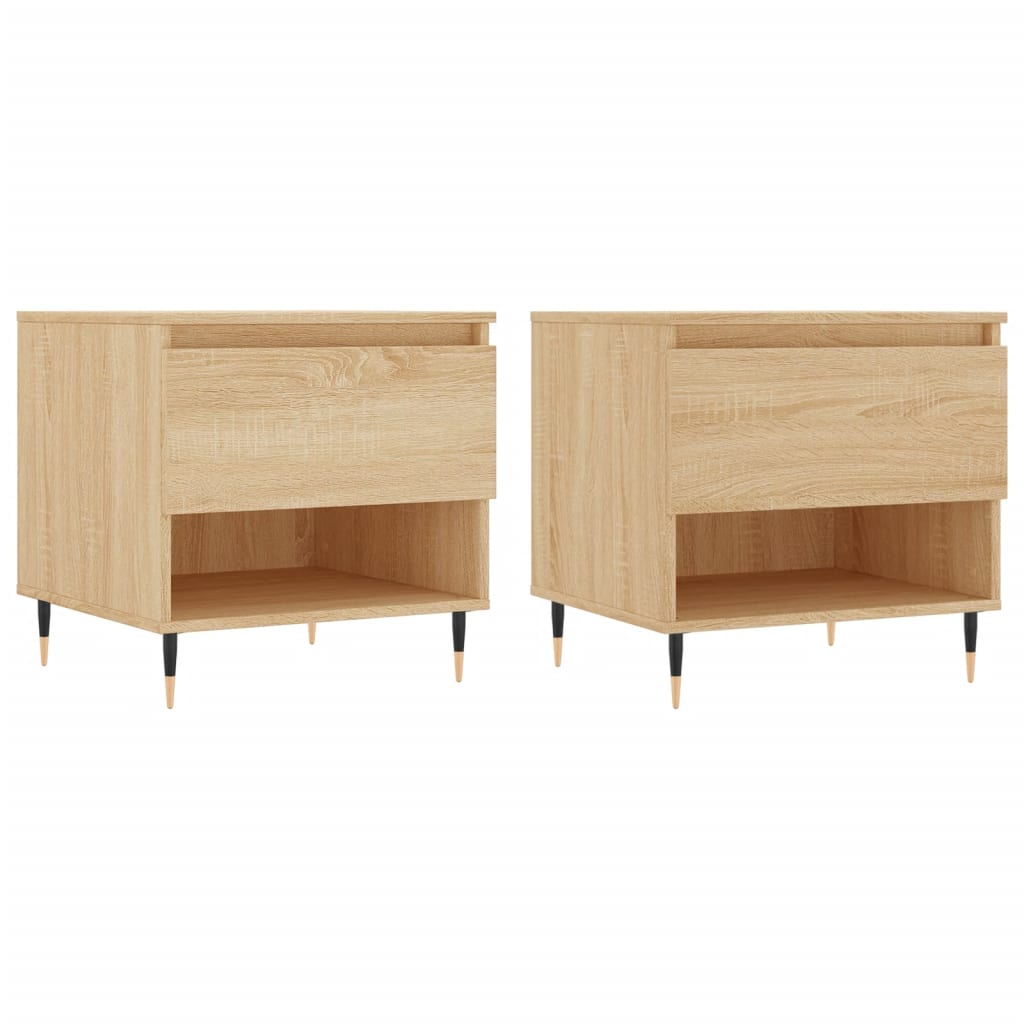 vidaXL Mese de cafea 2 buc. stejar sonoma 50x46x50 cm lemn compozit vidaXL Mese de cafea 2 buc. stejar sonoma 50x46x50 cm lemn compozit