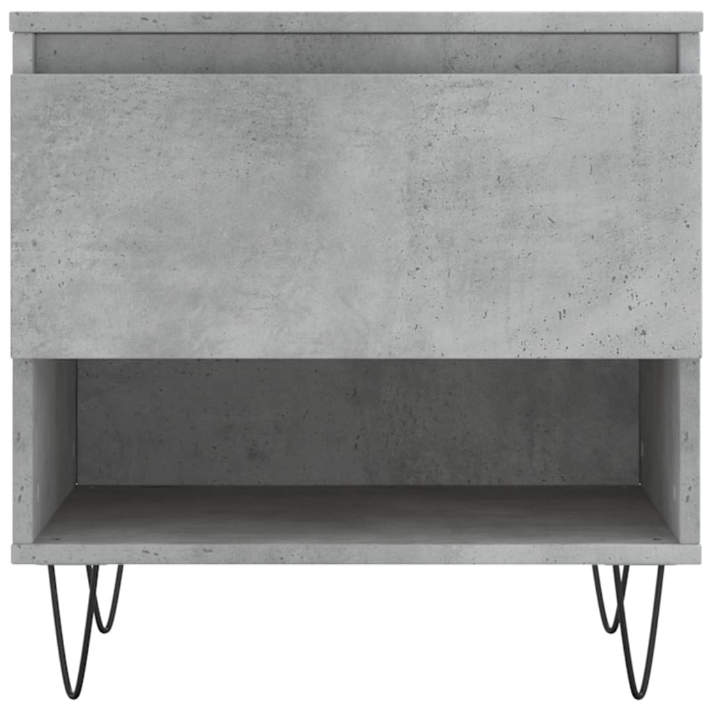 vidaXL Măsuță de cafea, gri beton, 50x46x50 cm, lemn prelucrat vidaXL Măsuță de cafea, gri beton, 50x46x50 cm, lemn prelucrat