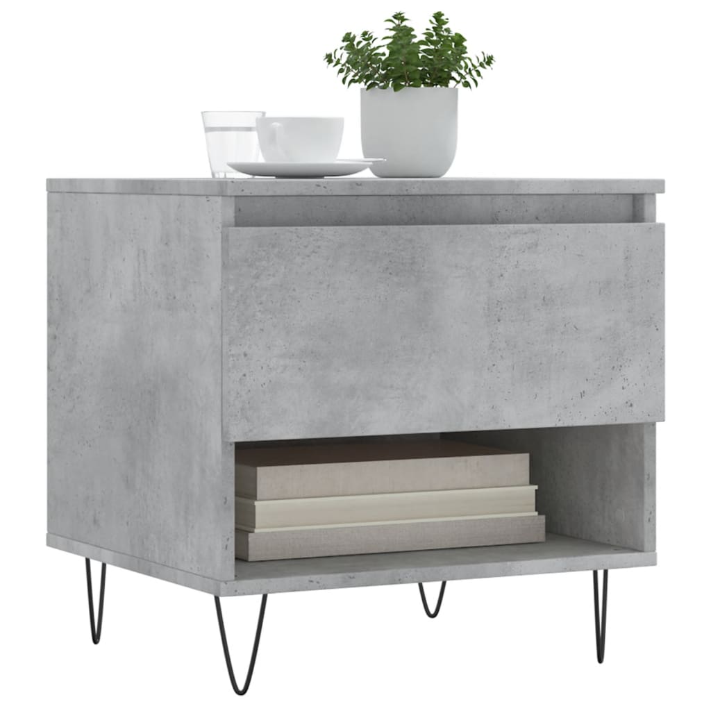 vidaXL Mese de cafea, 2 buc., gri beton, 50x46x50 cm, lemn compozit vidaXL Mese de cafea, 2 buc., gri beton, 50x46x50 cm, lemn compozit
