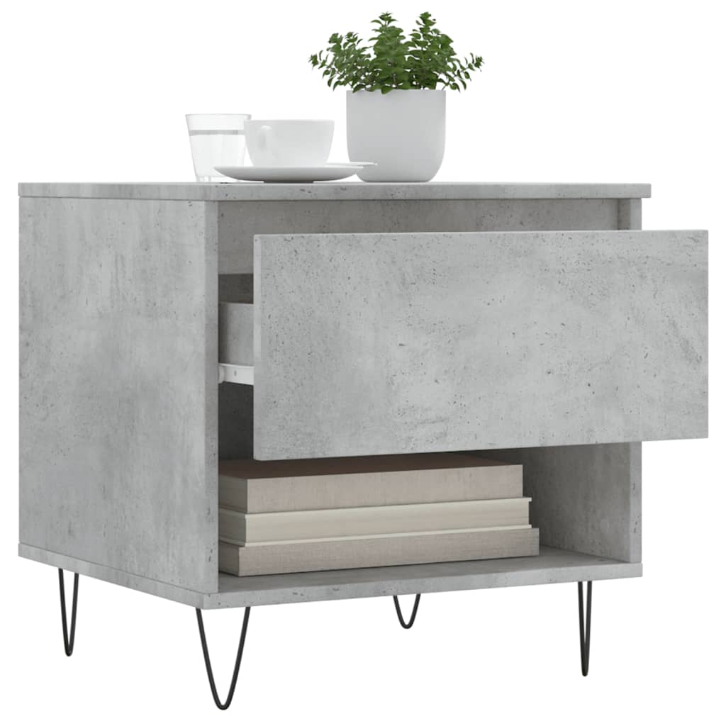 vidaXL Mese de cafea, 2 buc., gri beton, 50x46x50 cm, lemn compozit vidaXL Mese de cafea, 2 buc., gri beton, 50x46x50 cm, lemn compozit