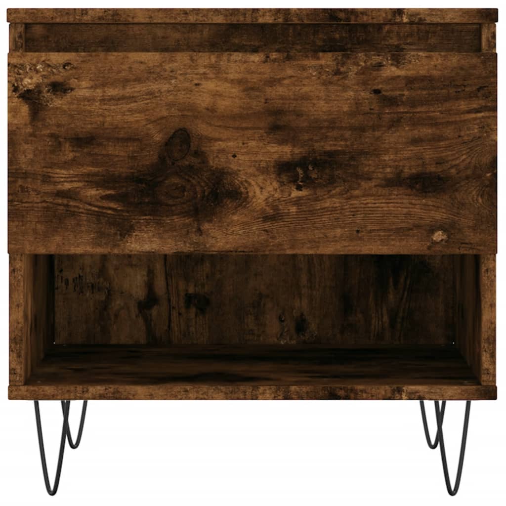 vidaXL Măsuță de cafea, stejar fumuriu, 50x46x50 cm, lemn prelucrat vidaXL Măsuță de cafea, stejar fumuriu, 50x46x50 cm, lemn prelucrat