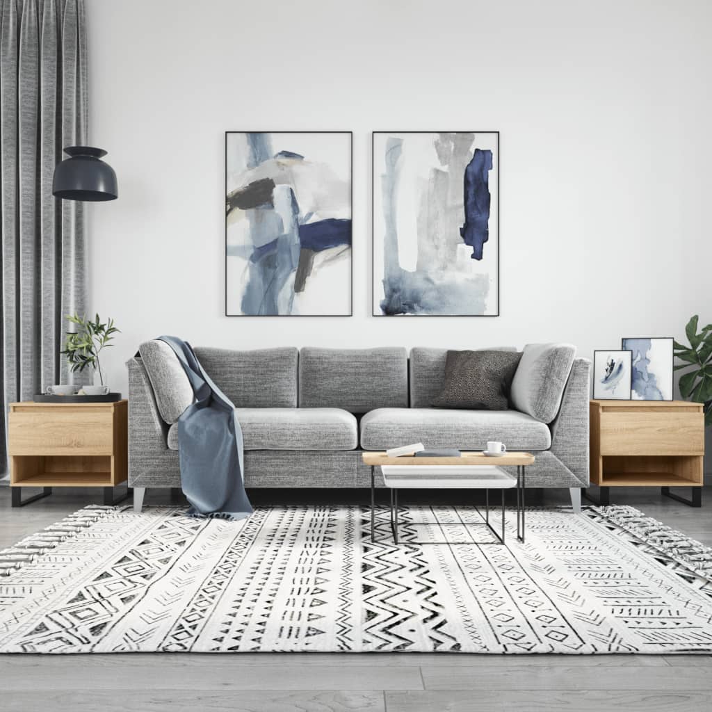 vidaXL Mese de cafea 2 buc. stejar sonoma 50x46x50 cm lemn compozit vidaXL Mese de cafea 2 buc. stejar sonoma 50x46x50 cm lemn compozit