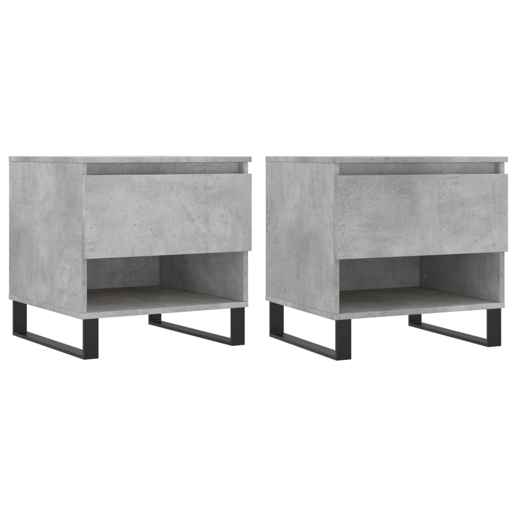 vidaXL Mese de cafea, 2 buc., gri beton, 50x46x50 cm, lemn compozit vidaXL Mese de cafea, 2 buc., gri beton, 50x46x50 cm, lemn compozit