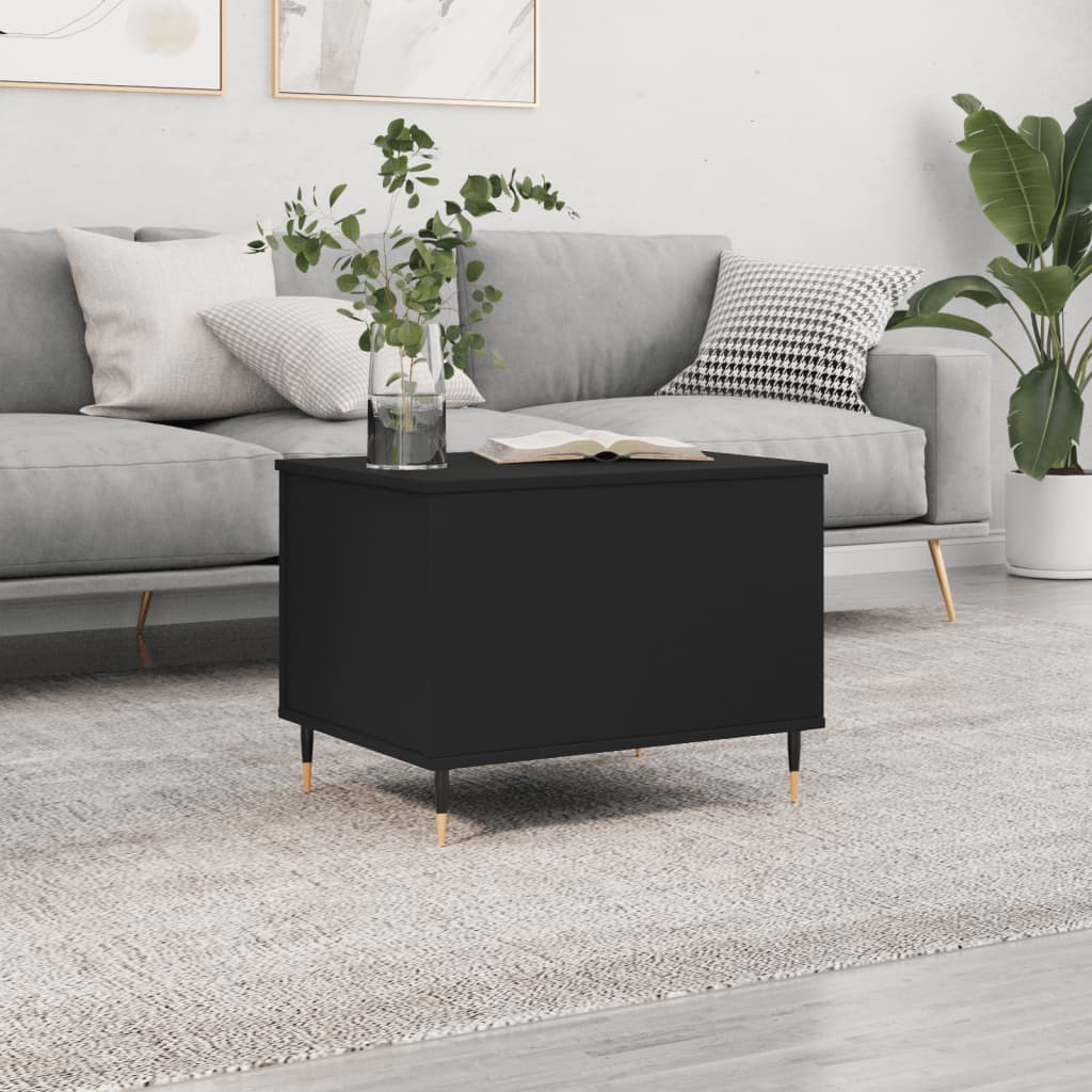 vidaXL Măsuță de cafea, negru, 60x44,5x45 cm, lemn prelucrat vidaXL Măsuță de cafea, negru, 60x44,5x45 cm, lemn prelucrat