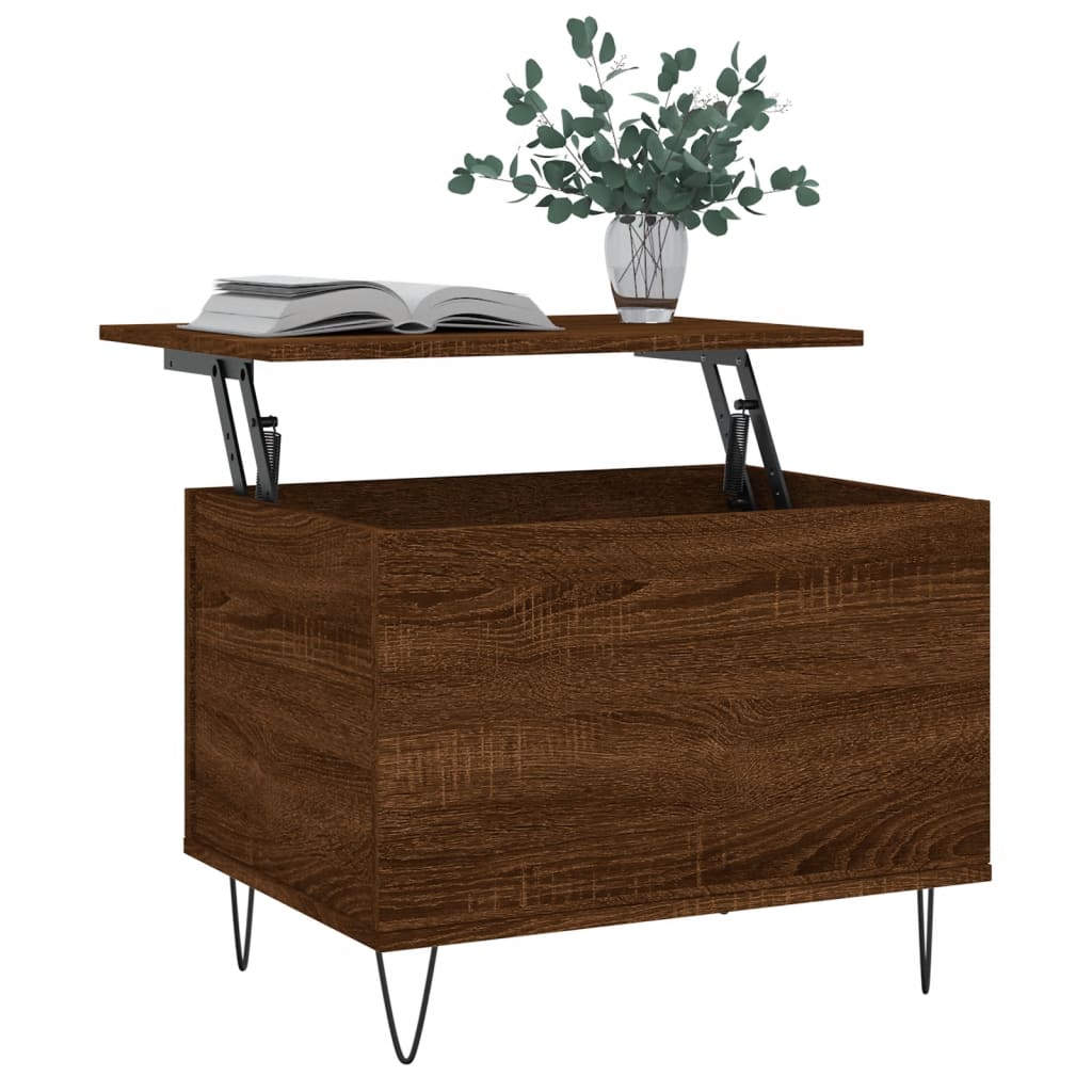 vidaXL Măsuță de cafea, stejar maro, 60x44,5x45 cm, lemn prelucrat vidaXL Măsuță de cafea, stejar maro, 60x44,5x45 cm, lemn prelucrat