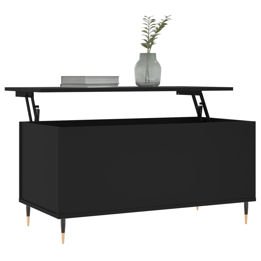 vidaXL Măsuță de cafea, negru, 90x44,5x45 cm, lemn compozit vidaXL Măsuță de cafea, negru, 90x44,5x45 cm, lemn compozit