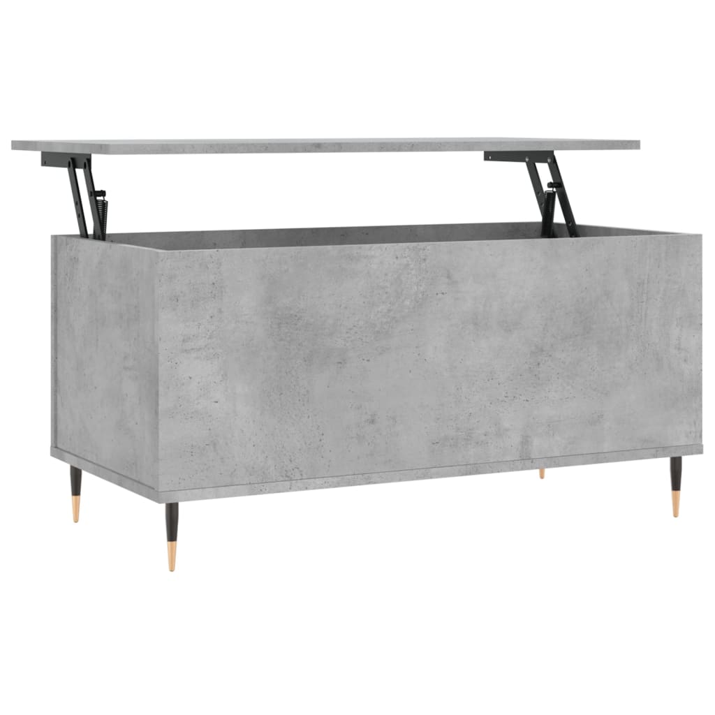 vidaXL Măsuță de cafea, gri beton, 90x44,5x45 cm, lemn compozit