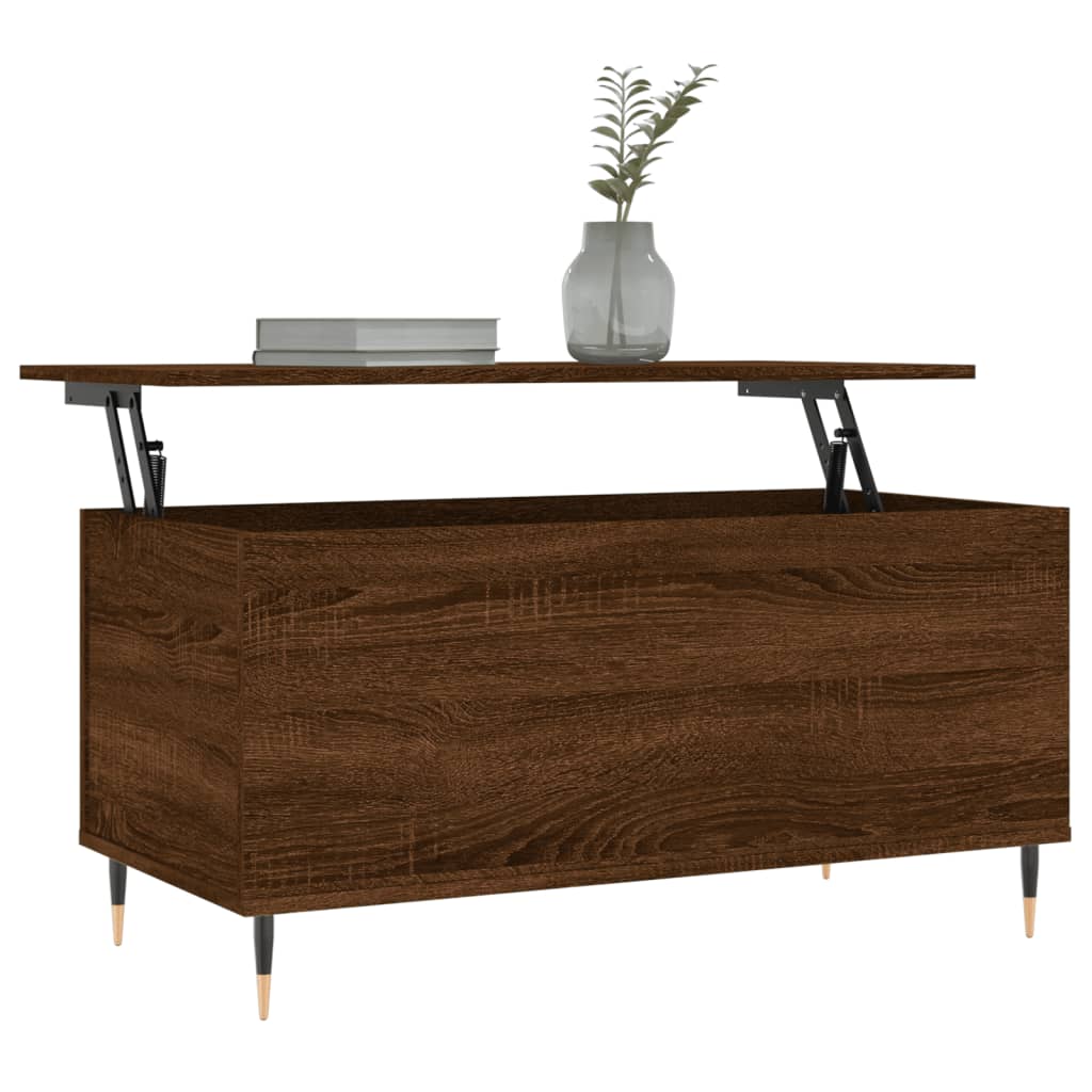vidaXL Măsuță de cafea, stejar maro, 90x44,5x45 cm, lemn compozit vidaXL Măsuță de cafea, stejar maro, 90x44,5x45 cm, lemn compozit