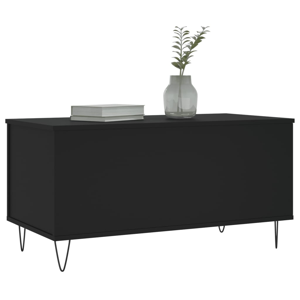 vidaXL Măsuță de cafea, negru, 90x44,5x45 cm, lemn compozit vidaXL Măsuță de cafea, negru, 90x44,5x45 cm, lemn compozit