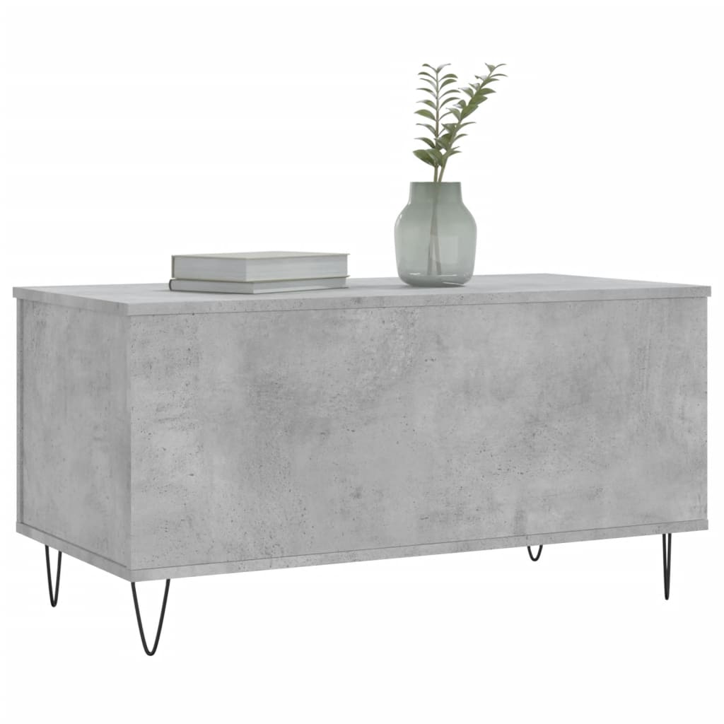vidaXL Măsuță de cafea, gri beton, 90x44,5x45 cm, lemn compozit vidaXL Măsuță de cafea, gri beton, 90x44,5x45 cm, lemn compozit