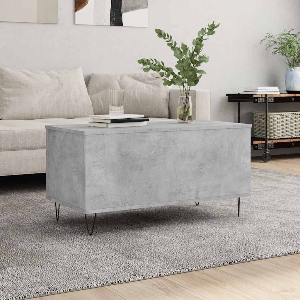 vidaXL Măsuță de cafea, gri beton, 90x44,5x45 cm, lemn compozit vidaXL Măsuță de cafea, gri beton, 90x44,5x45 cm, lemn compozit