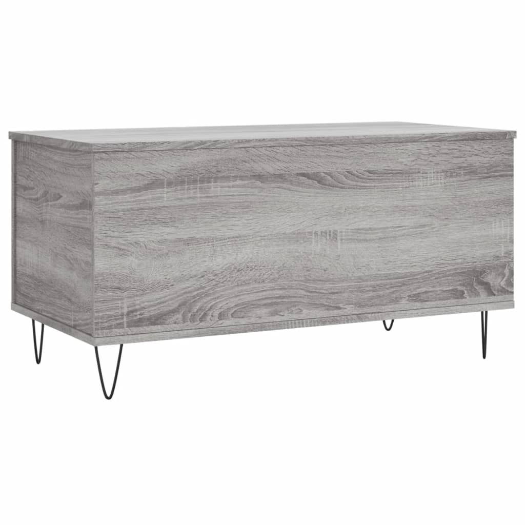 vidaXL Măsuță de cafea, gri sonoma, 90x44,5x45 cm, lemn compozit