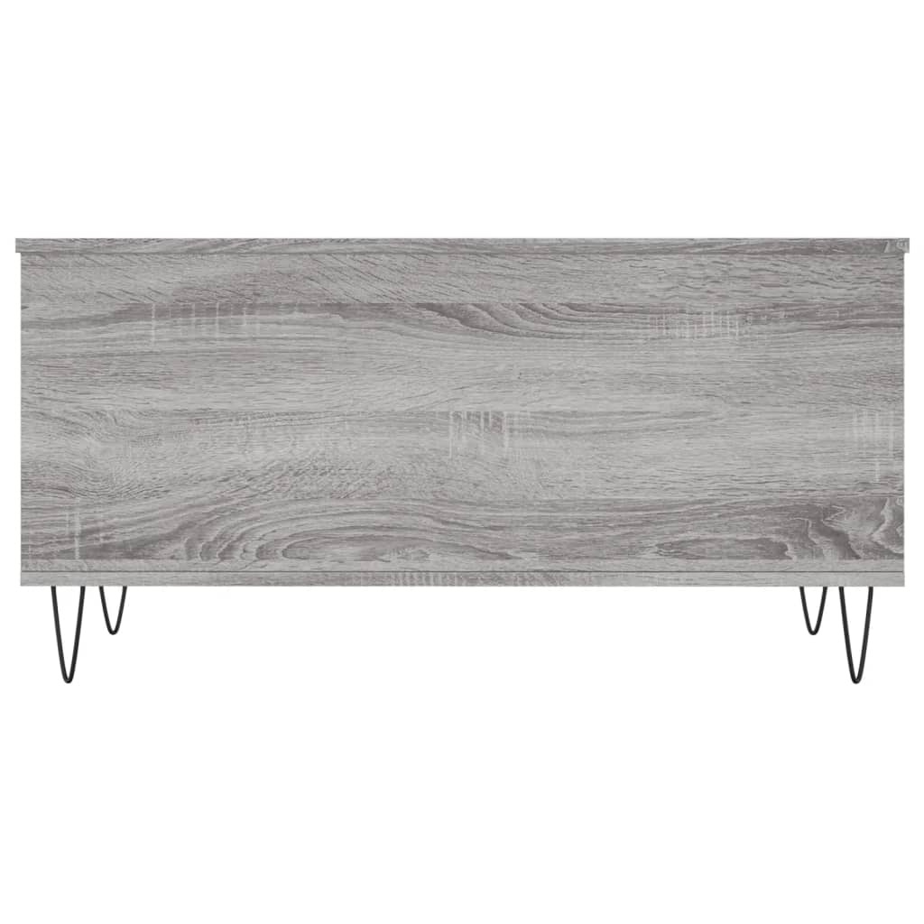 vidaXL Măsuță de cafea, gri sonoma, 90x44,5x45 cm, lemn compozit