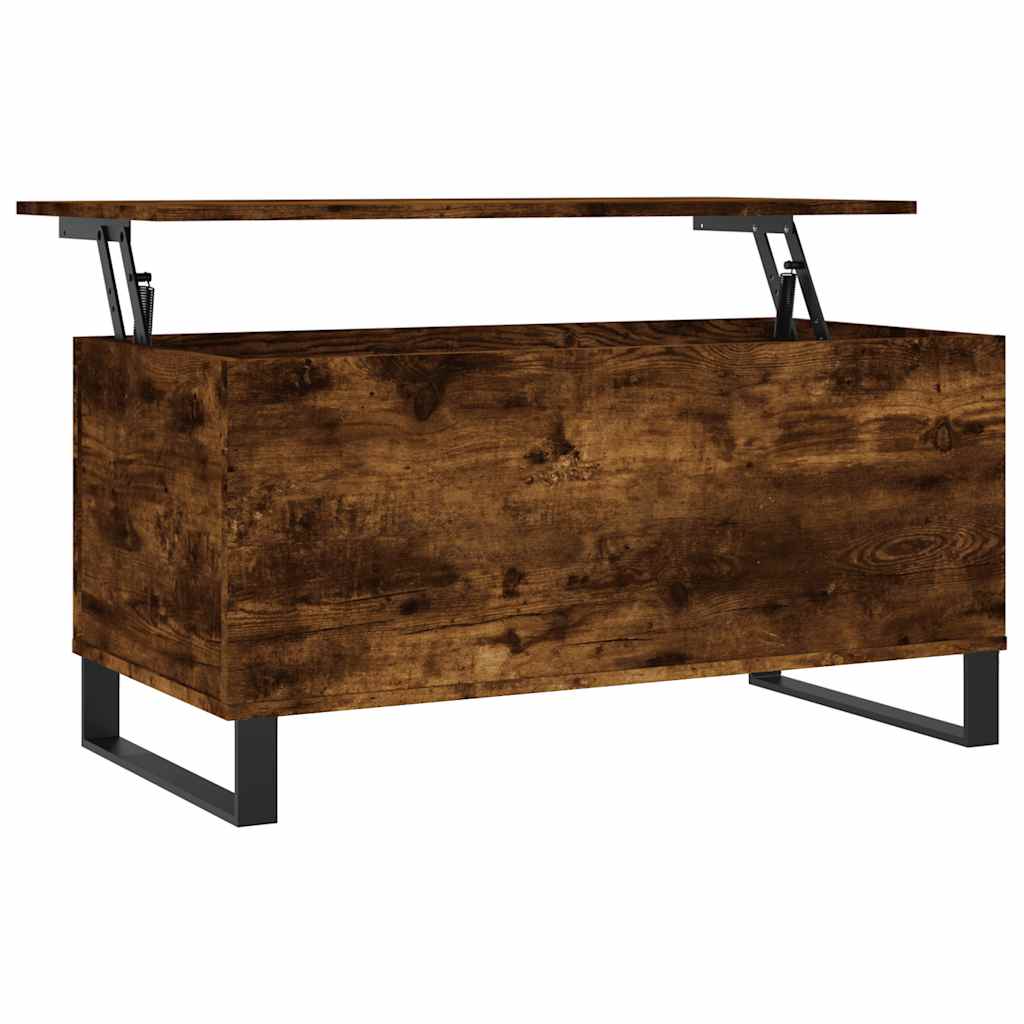 vidaXL Măsuță de cafea, stejar fumuriu, 90x44,5x45 cm, lemn compozit vidaXL Măsuță de cafea, stejar fumuriu, 90x44,5x45 cm, lemn compozit