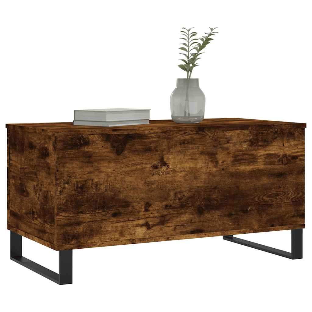vidaXL Măsuță de cafea, stejar fumuriu, 90x44,5x45 cm, lemn compozit vidaXL Măsuță de cafea, stejar fumuriu, 90x44,5x45 cm, lemn compozit