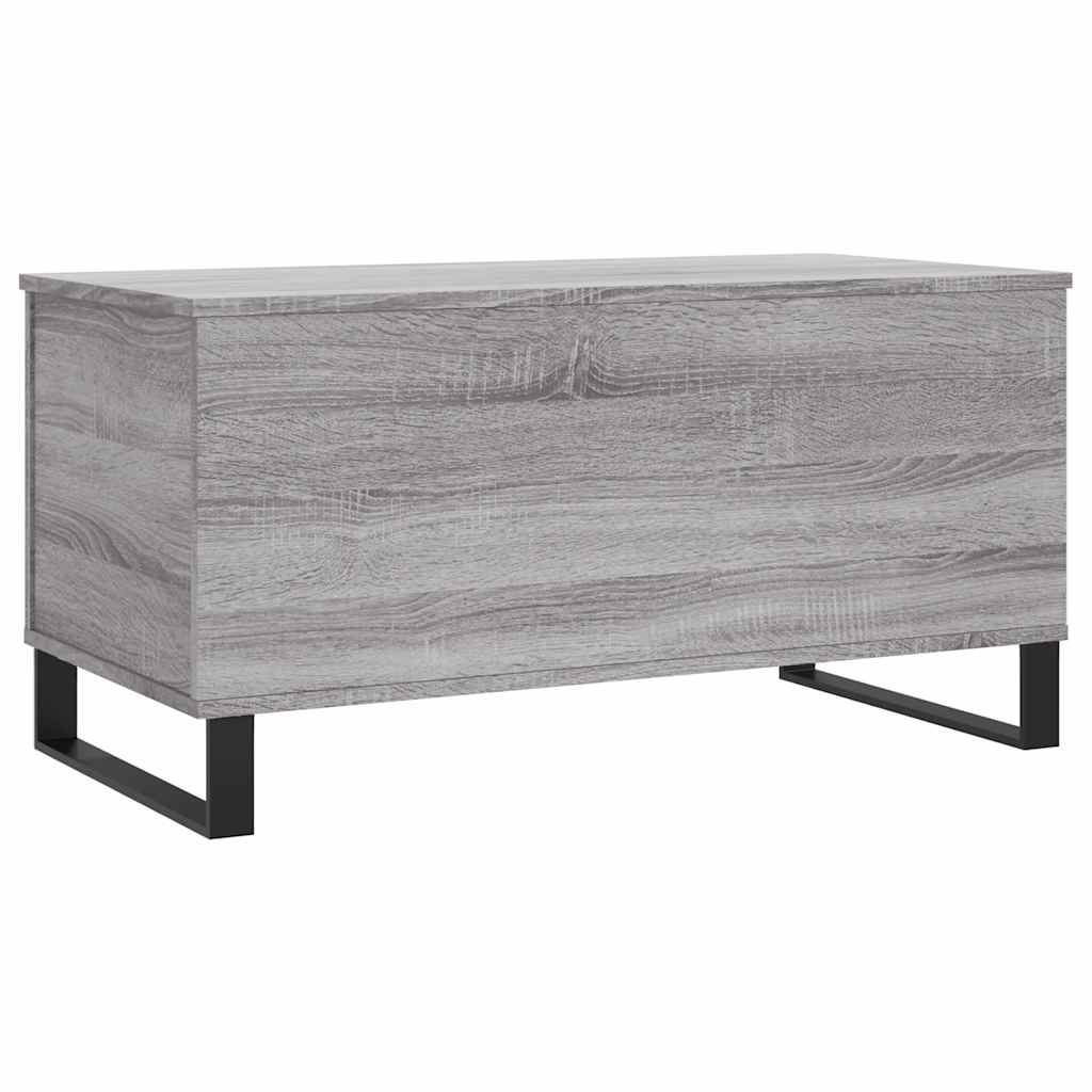 vidaXL Măsuță de cafea, gri sonoma, 90x44,5x45 cm, lemn compozit
