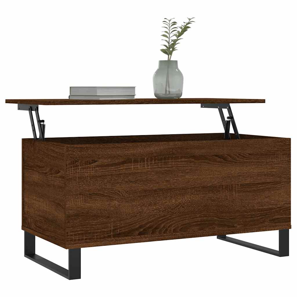 vidaXL Măsuță de cafea, stejar maro, 90x44,5x45 cm, lemn compozit vidaXL Măsuță de cafea, stejar maro, 90x44,5x45 cm, lemn compozit