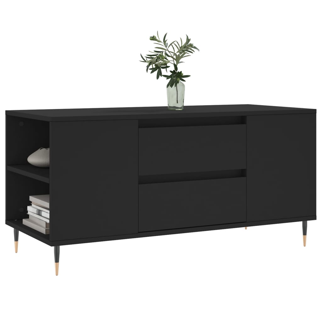 vidaXL Măsuță de cafea, negru, 102x44,5x50 cm, lemn prelucrat vidaXL Măsuță de cafea, negru, 102x44,5x50 cm, lemn prelucrat