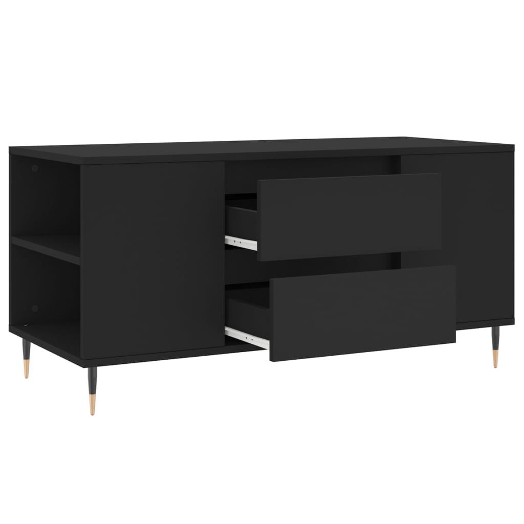vidaXL Măsuță de cafea, negru, 102x44,5x50 cm, lemn prelucrat vidaXL Măsuță de cafea, negru, 102x44,5x50 cm, lemn prelucrat
