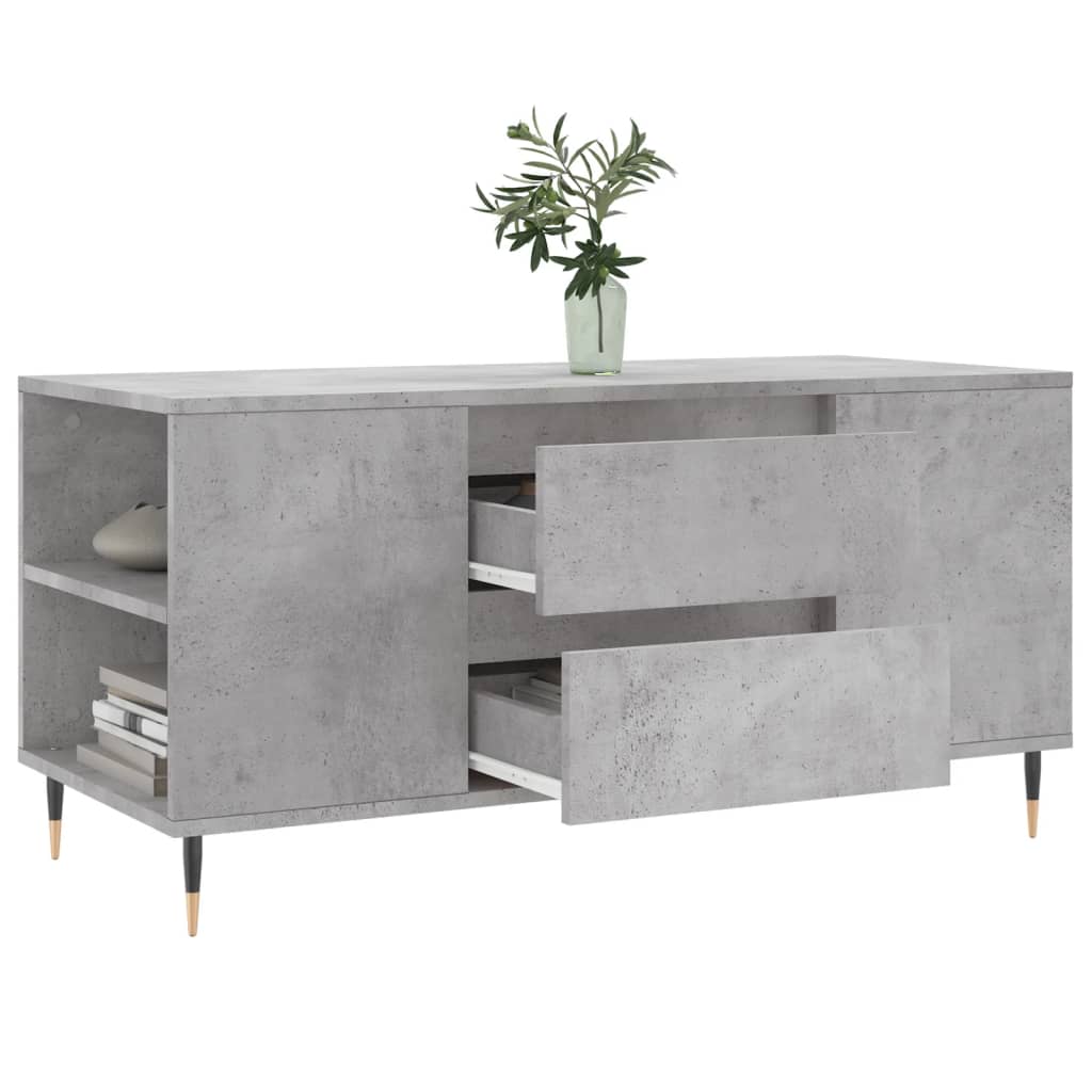 vidaXL Măsuță de cafea, gri beton, 102x44,5x50 cm, lemn prelucrat vidaXL Măsuță de cafea, gri beton, 102x44,5x50 cm, lemn prelucrat