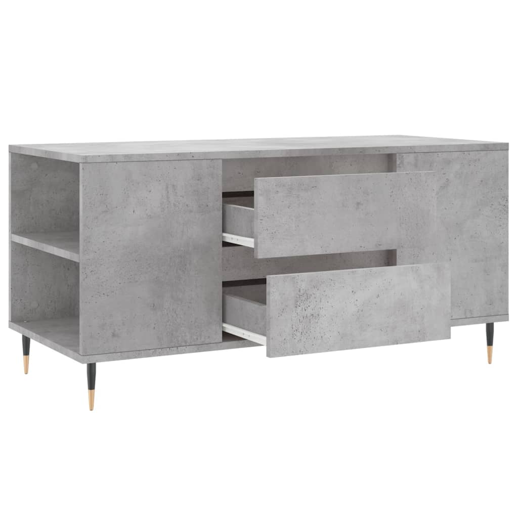 vidaXL Măsuță de cafea, gri beton, 102x44,5x50 cm, lemn prelucrat vidaXL Măsuță de cafea, gri beton, 102x44,5x50 cm, lemn prelucrat