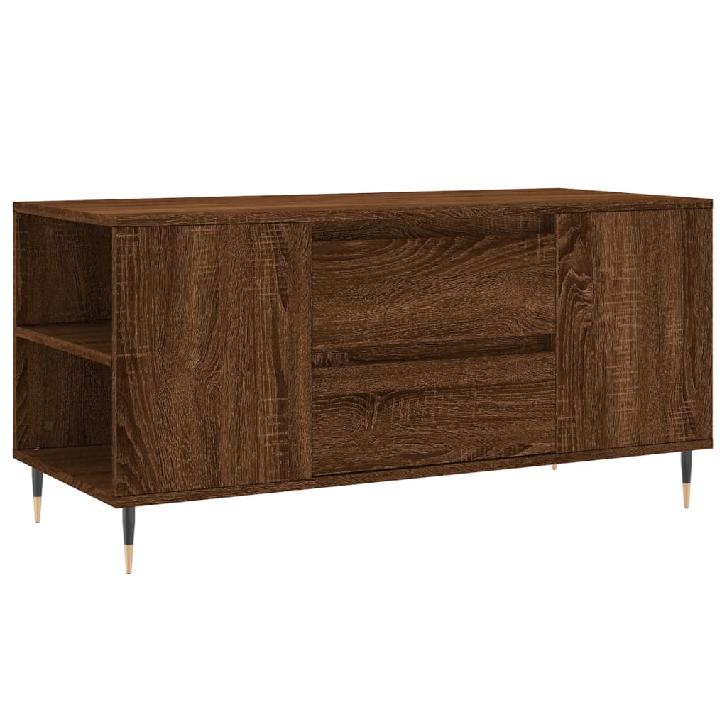 vidaXL Măsuță de cafea, stejar maro, 102x44,5x50 cm, lemn prelucrat vidaXL Măsuță de cafea, stejar maro, 102x44,5x50 cm, lemn prelucrat