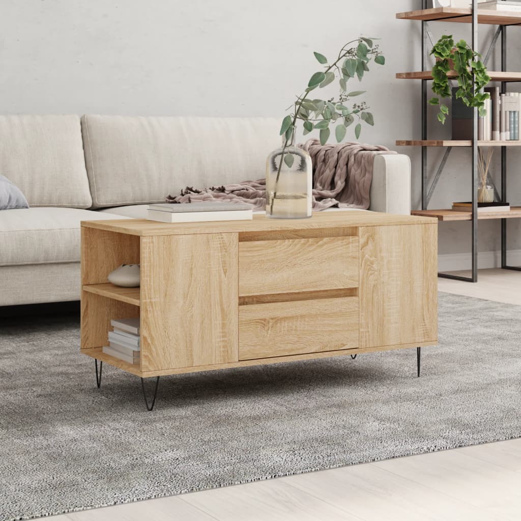 vidaXL Măsuță de cafea, stejar sonoma, 102x44,5x50 cm, lemn prelucrat vidaXL Măsuță de cafea, stejar sonoma, 102x44,5x50 cm, lemn prelucrat