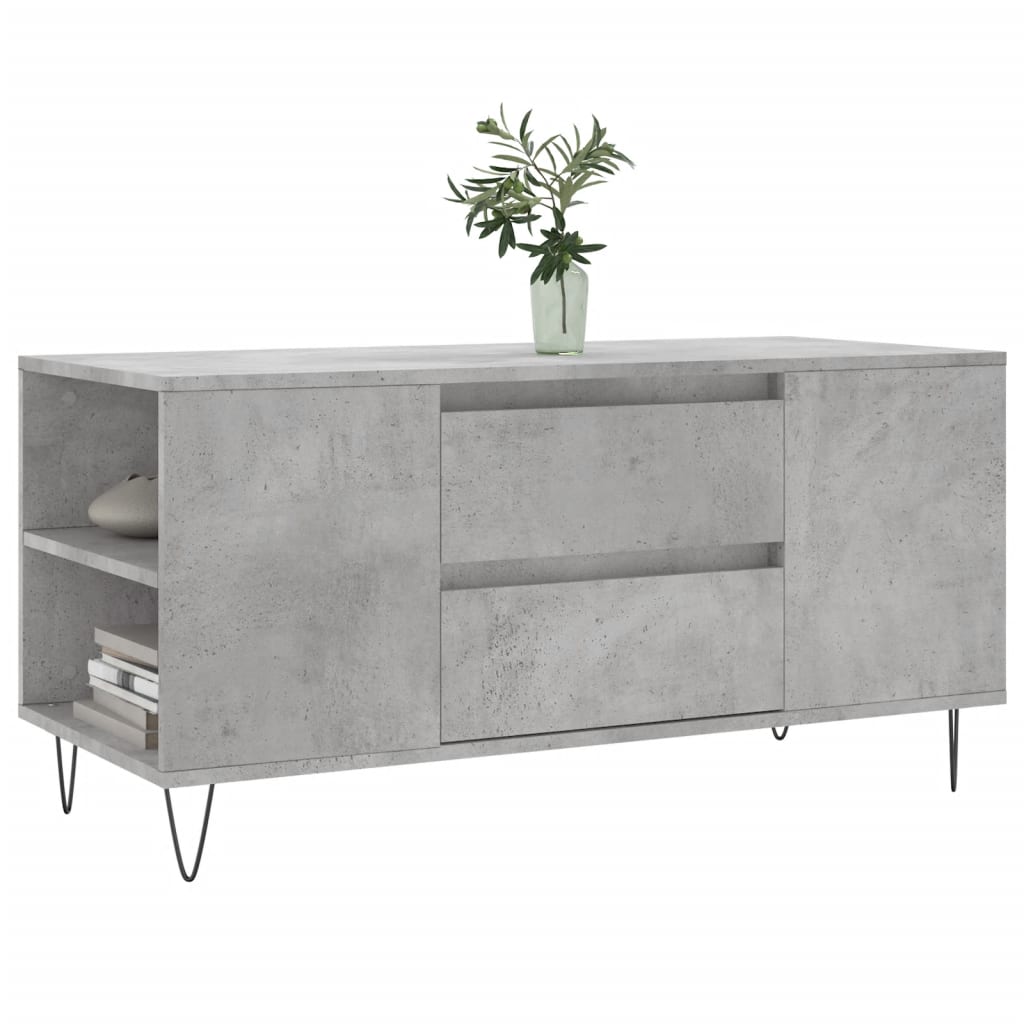 vidaXL Măsuță de cafea, gri beton, 102x44,5x50 cm, lemn prelucrat vidaXL Măsuță de cafea, gri beton, 102x44,5x50 cm, lemn prelucrat