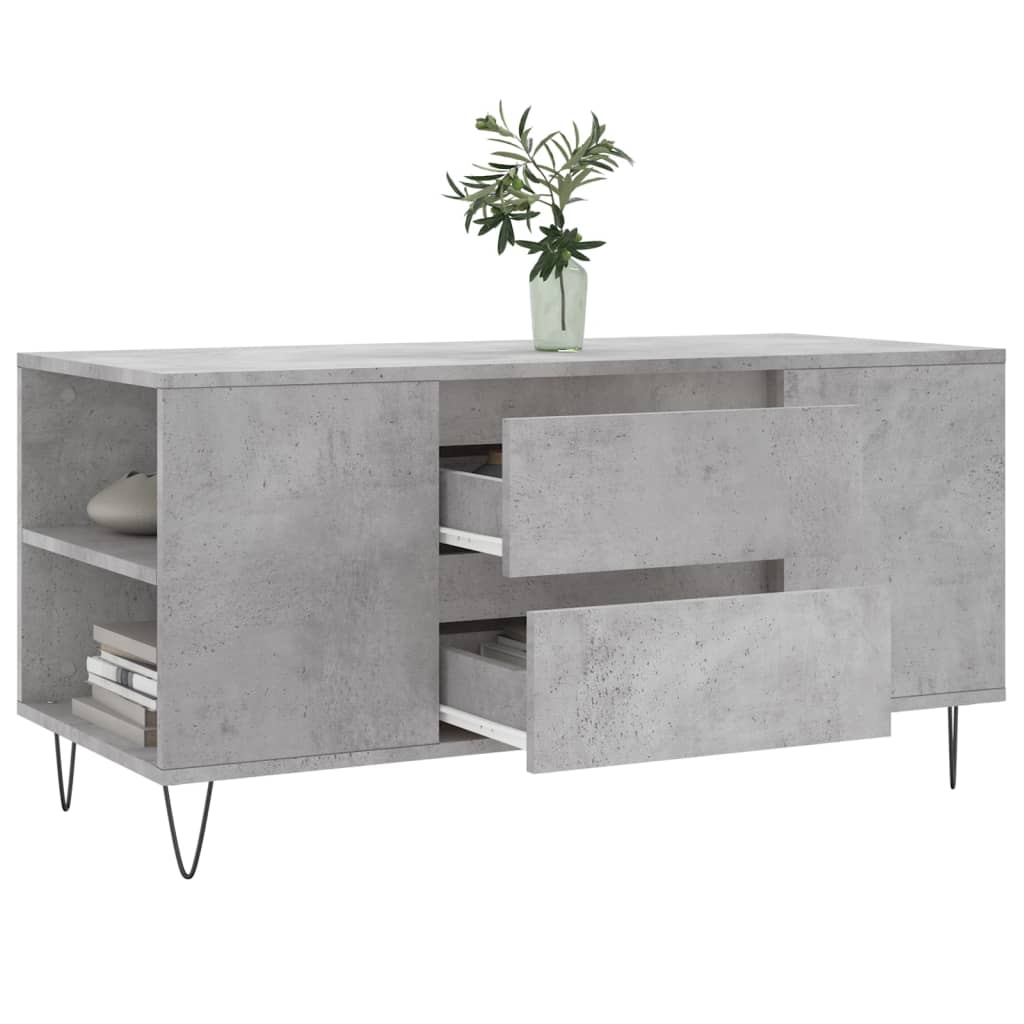 vidaXL Măsuță de cafea, gri beton, 102x44,5x50 cm, lemn prelucrat vidaXL Măsuță de cafea, gri beton, 102x44,5x50 cm, lemn prelucrat