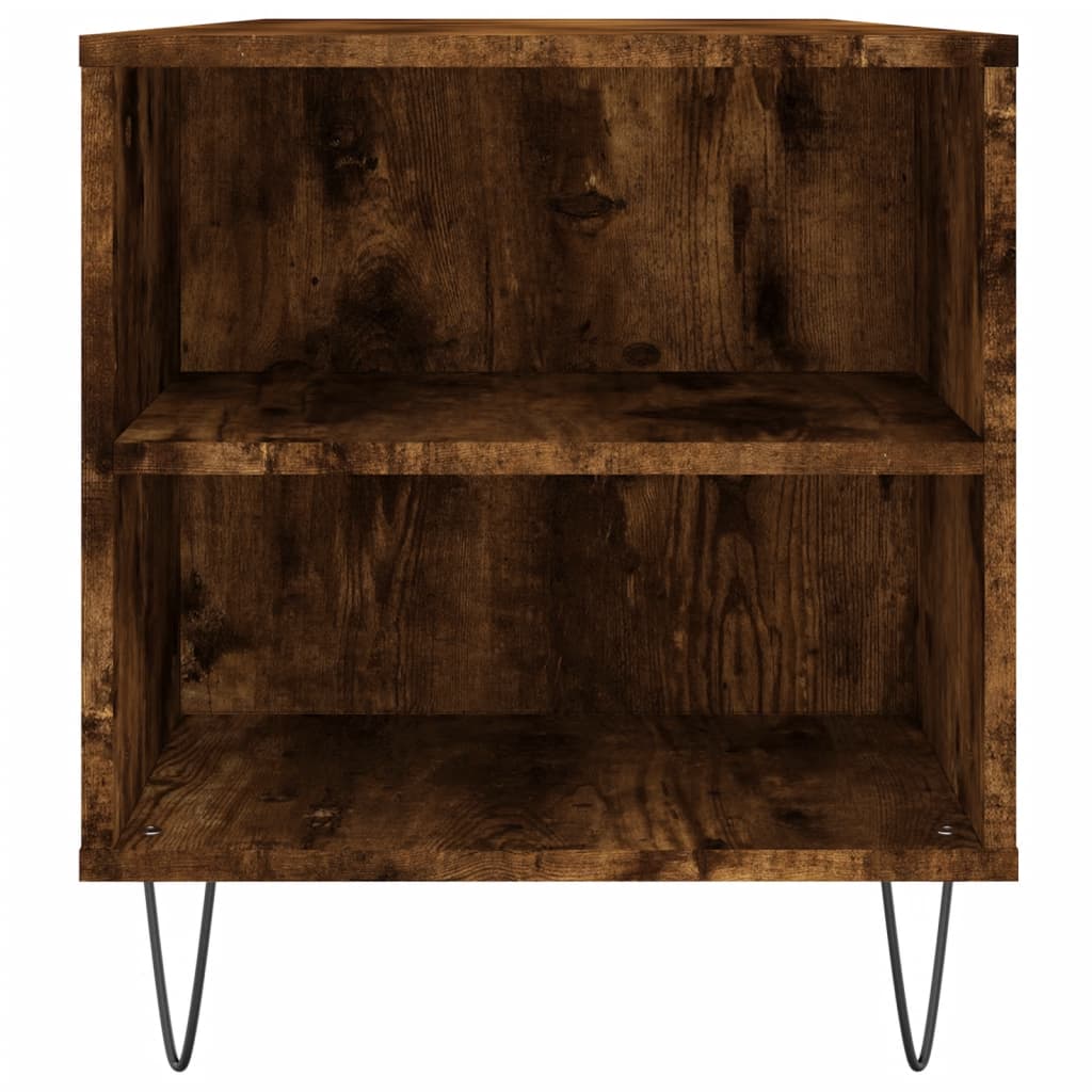 vidaXL Măsuță de cafea, stejar afumat, 102x44,5x50 cm, lemn prelucrat