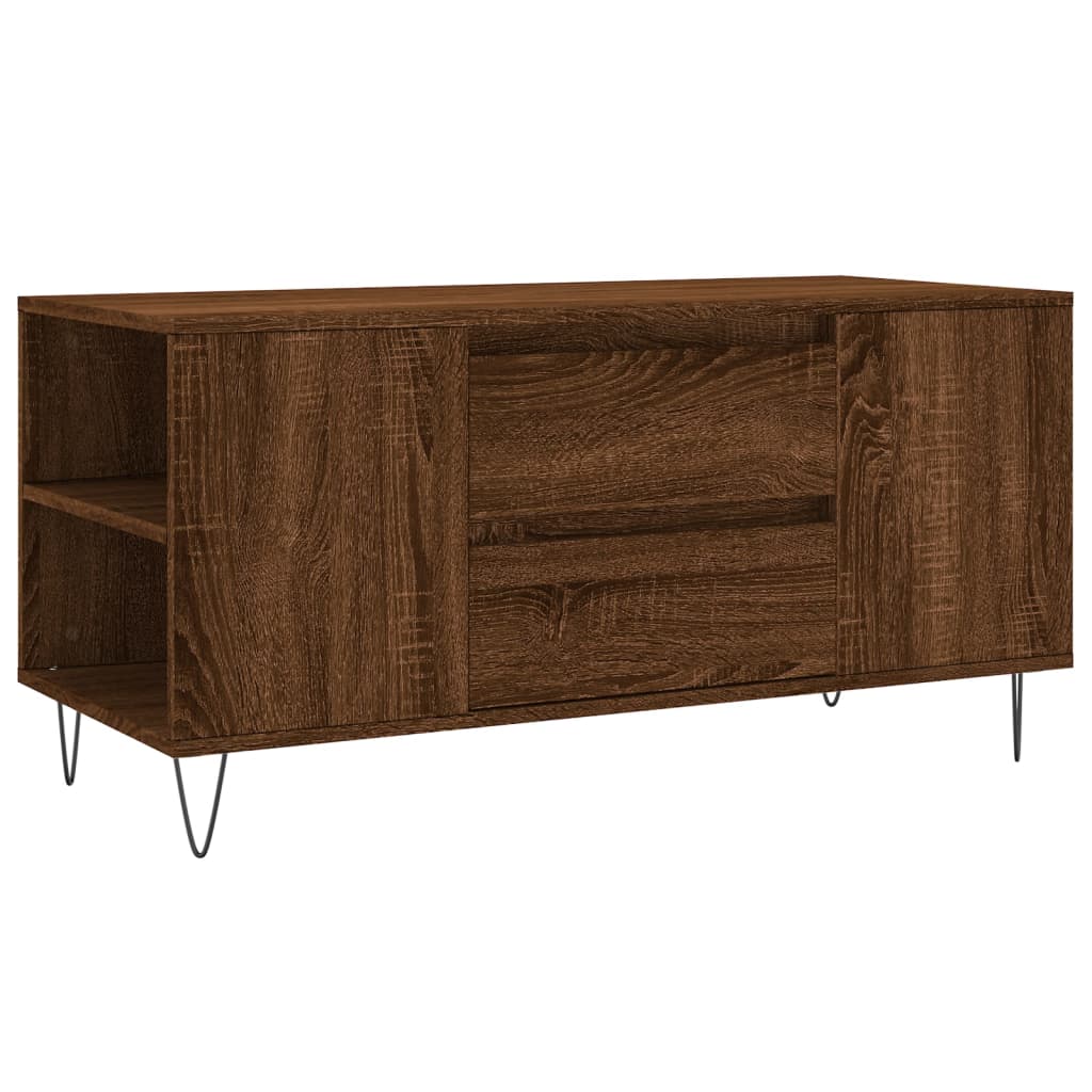 vidaXL Măsuță de cafea, stejar maro, 102x44,5x50 cm, lemn prelucrat vidaXL Măsuță de cafea, stejar maro, 102x44,5x50 cm, lemn prelucrat