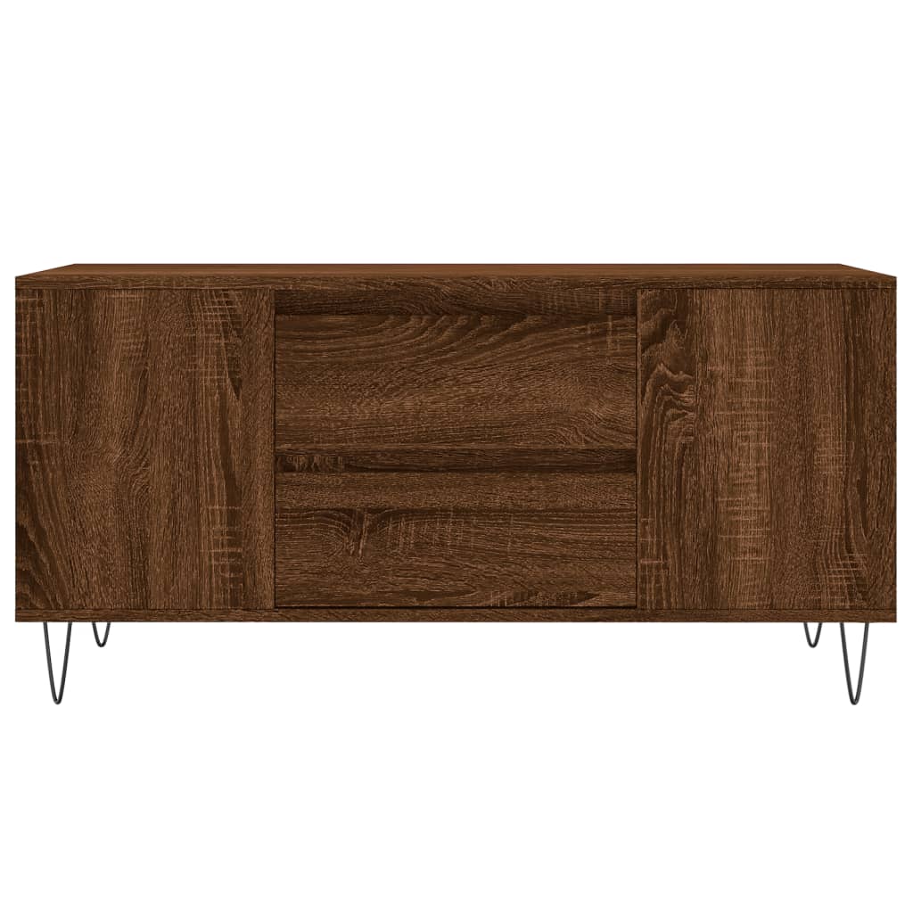 vidaXL Măsuță de cafea, stejar maro, 102x44,5x50 cm, lemn prelucrat vidaXL Măsuță de cafea, stejar maro, 102x44,5x50 cm, lemn prelucrat