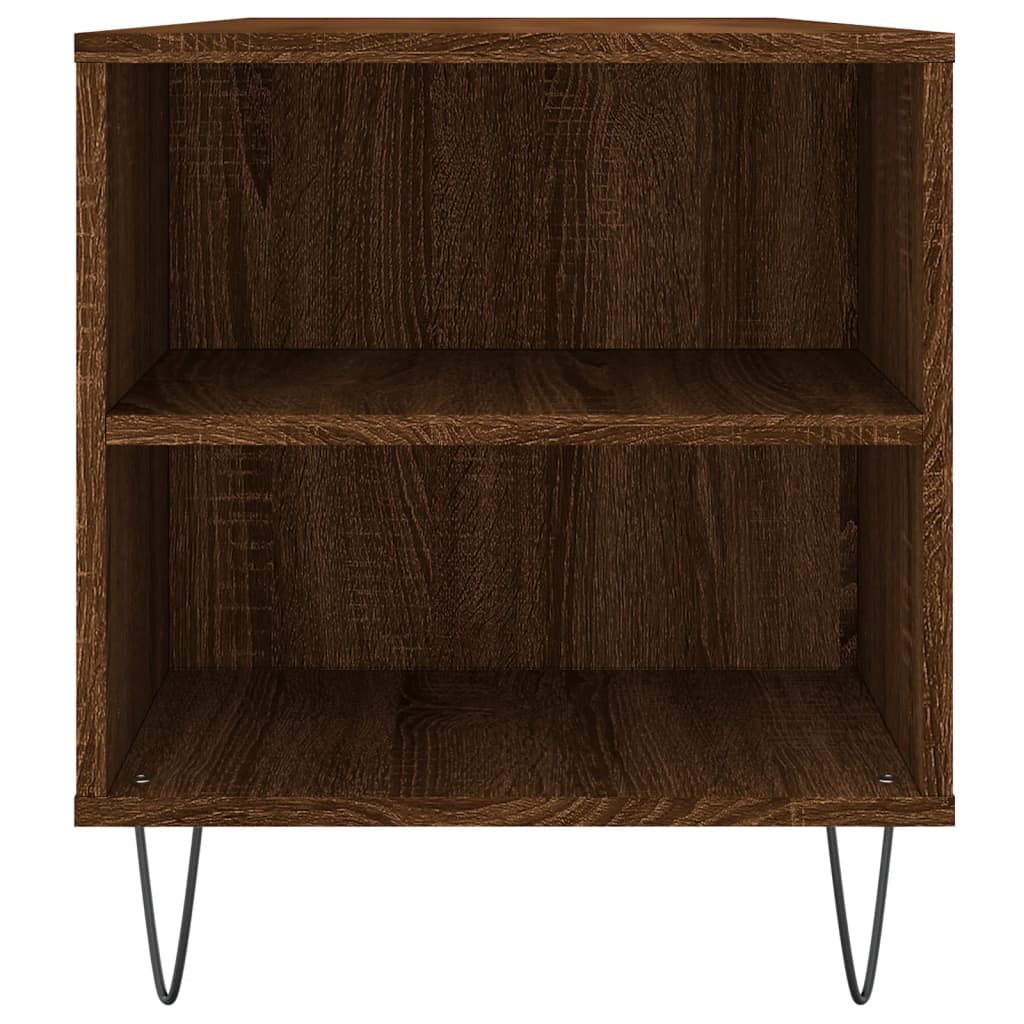 vidaXL Măsuță de cafea, stejar maro, 102x44,5x50 cm, lemn prelucrat vidaXL Măsuță de cafea, stejar maro, 102x44,5x50 cm, lemn prelucrat